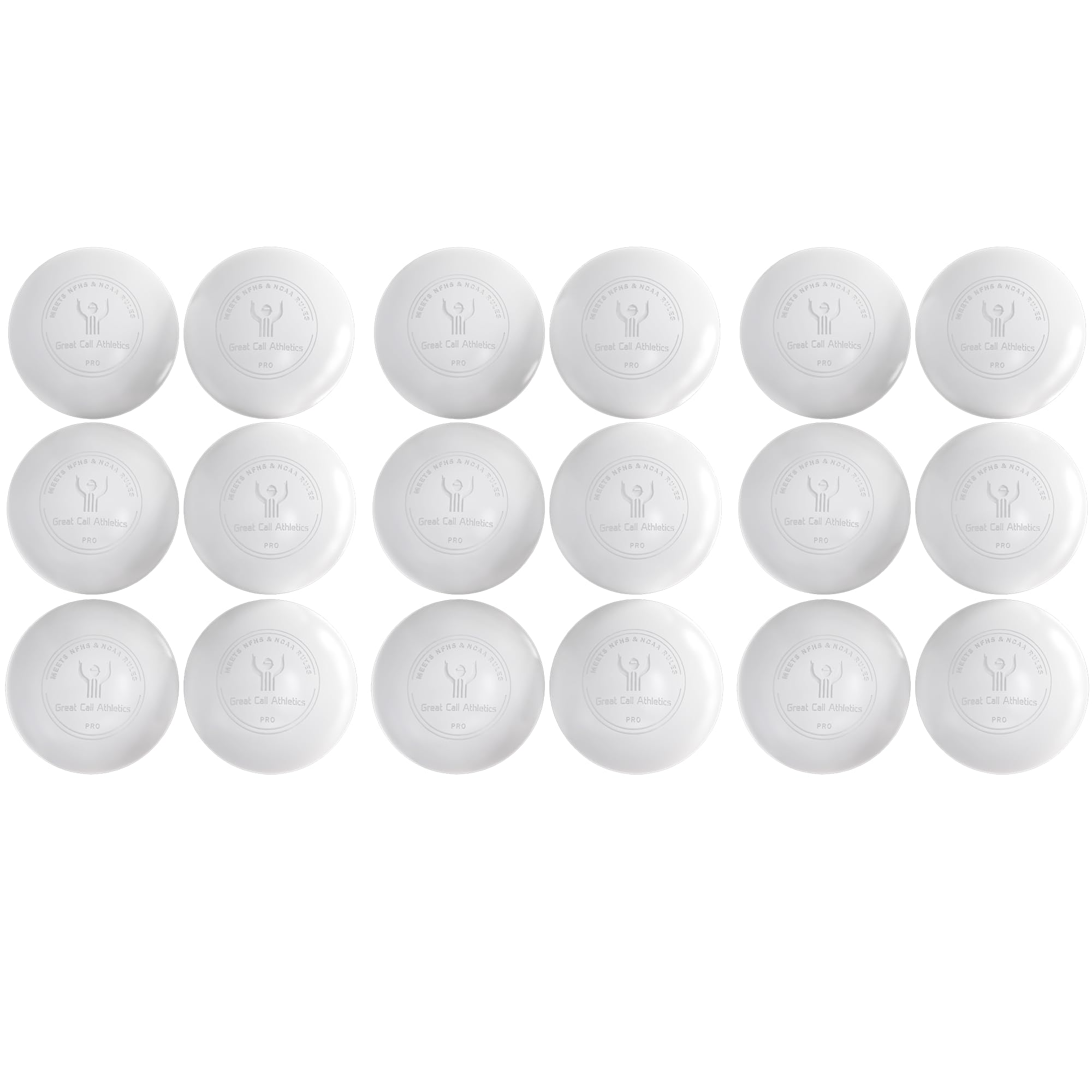 GCA Pro Lacrosse Official Game Ball NFHS College Approved Velocity 6 Pack LAX Field Tournament Rubber Practice