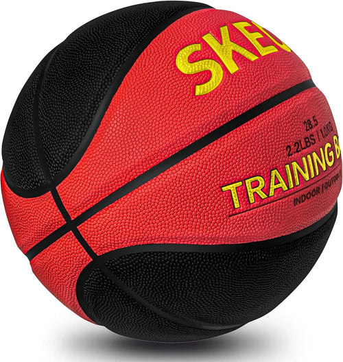SKEO 2.2LBS Weighted Basketball, 28.5" Trainer Heavy Basketballs Made of Composite, Indoor Outdoor Training Ball for Improving Ball Handling Dribbling and Rebounding Skills (Deflated, Size 6)