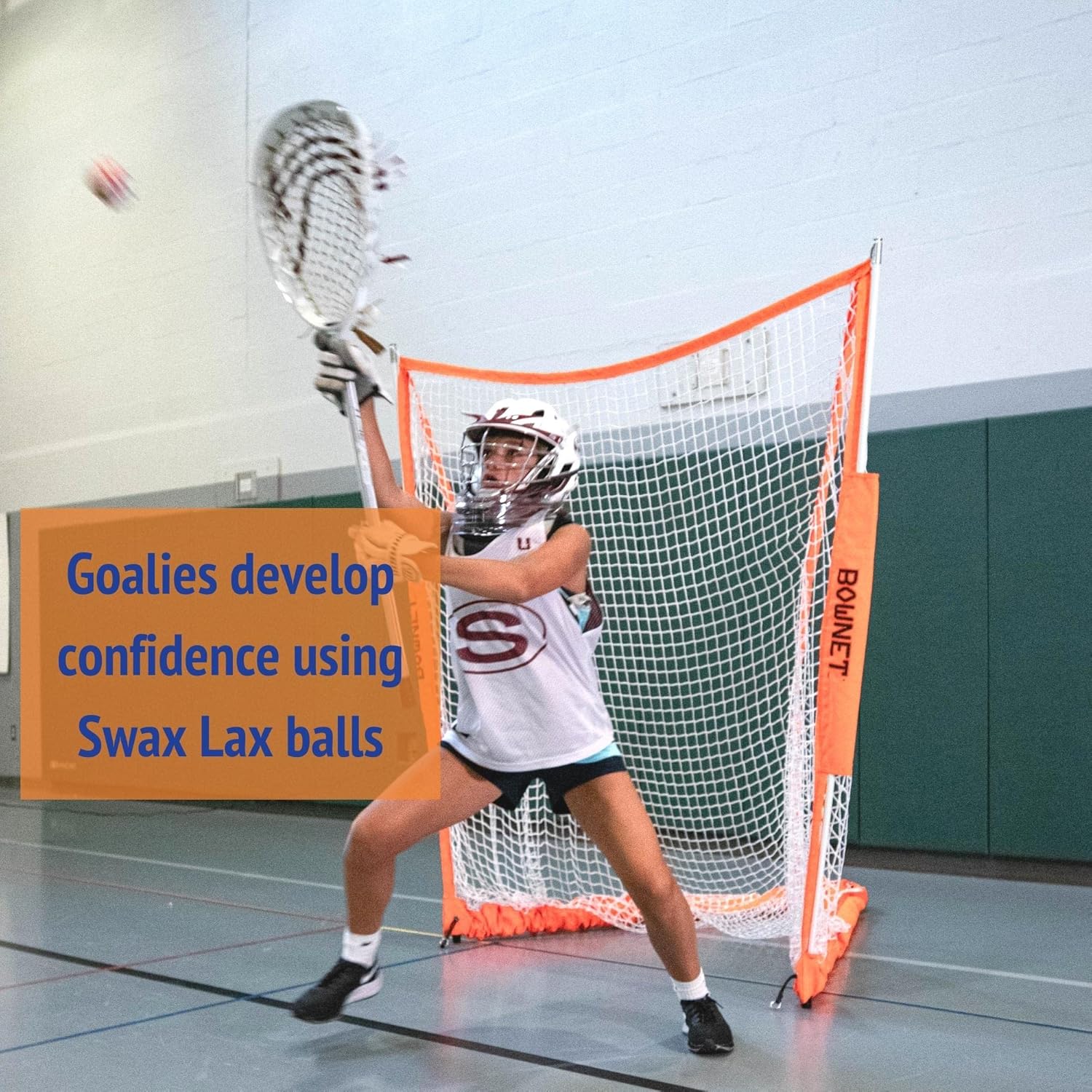 SWAX LAX Lacrosse Training Ball - Indoor Outdoor Practice Less Bounce & Rebounds